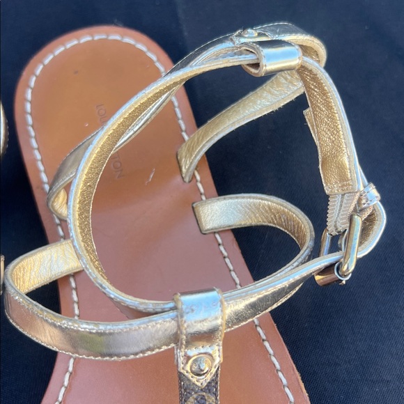 Louis Vuitton Gold Sandals - Picture 7 of 10